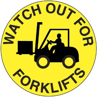 SIGN - FLOOR SIGN WATCH OUT FORKLIFT - SF1-A (450MM)